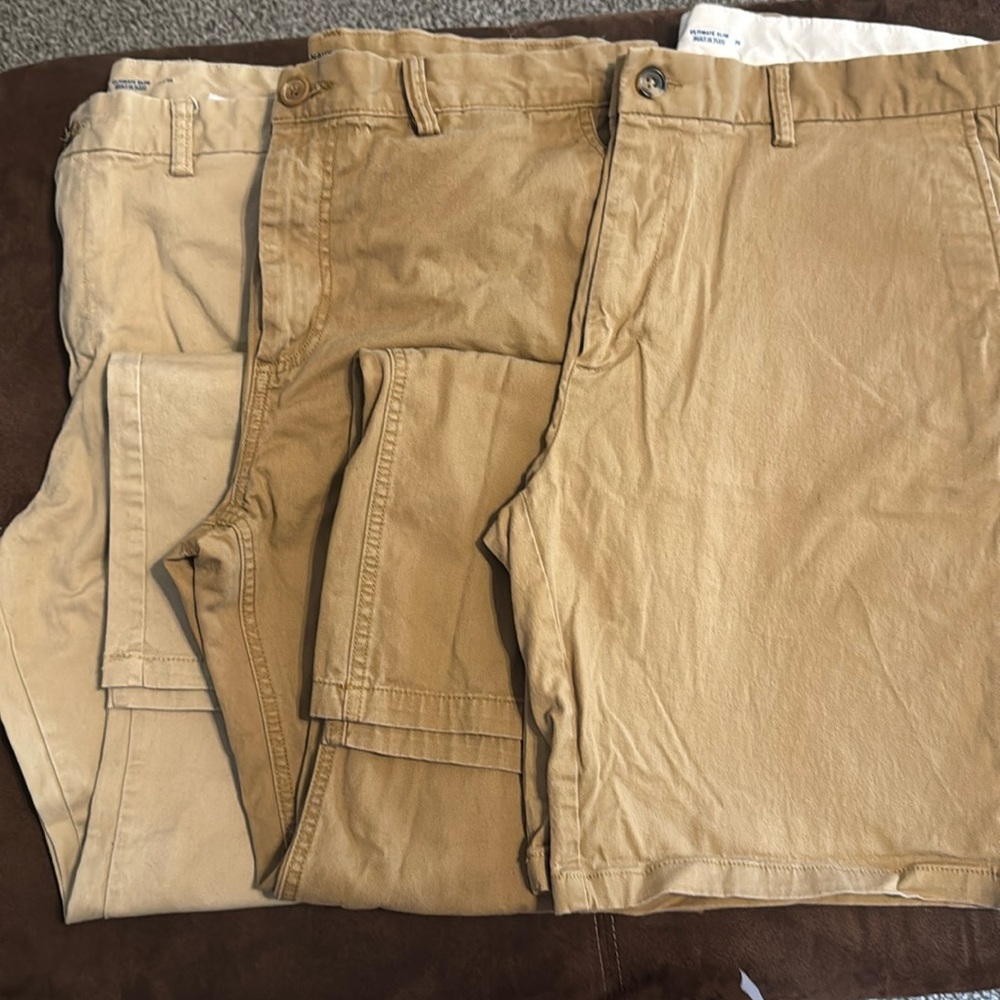 Men's Tan Pants 2 pair & Short bundle